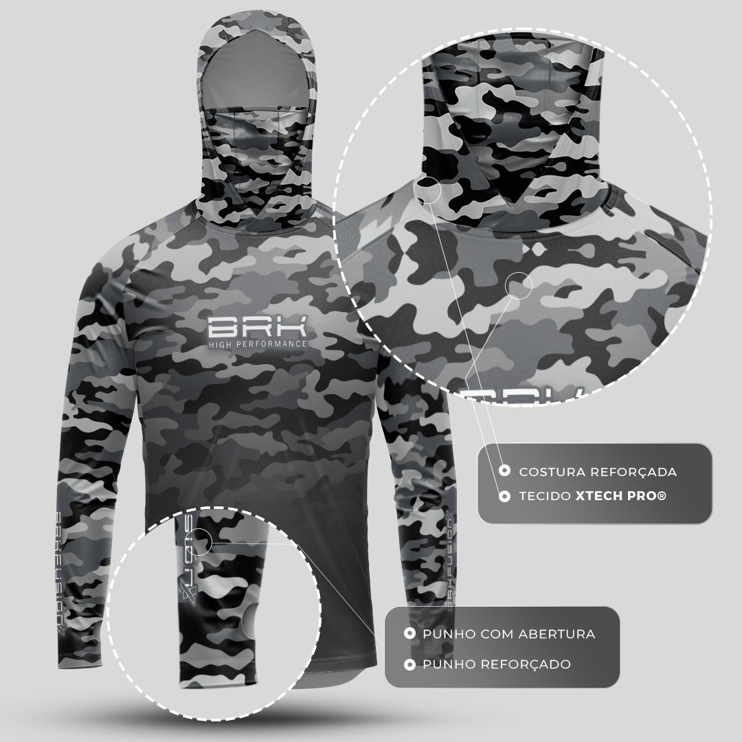 Camisa FusionX Brk Fishing Camuflado Tradicional com Proteção UV50+