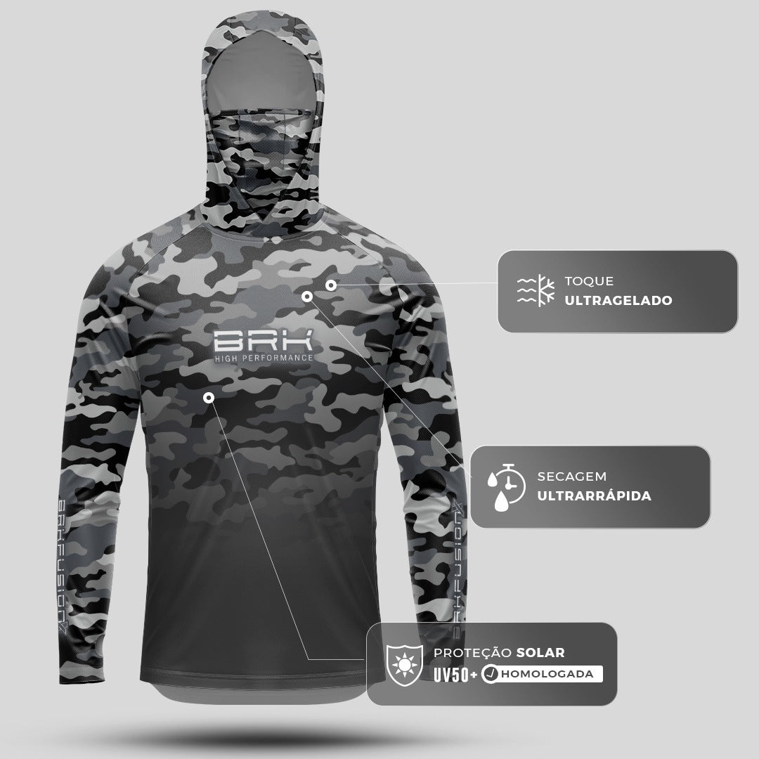 Camisa FusionX Brk Fishing Camuflado Tradicional com Proteção UV50+
