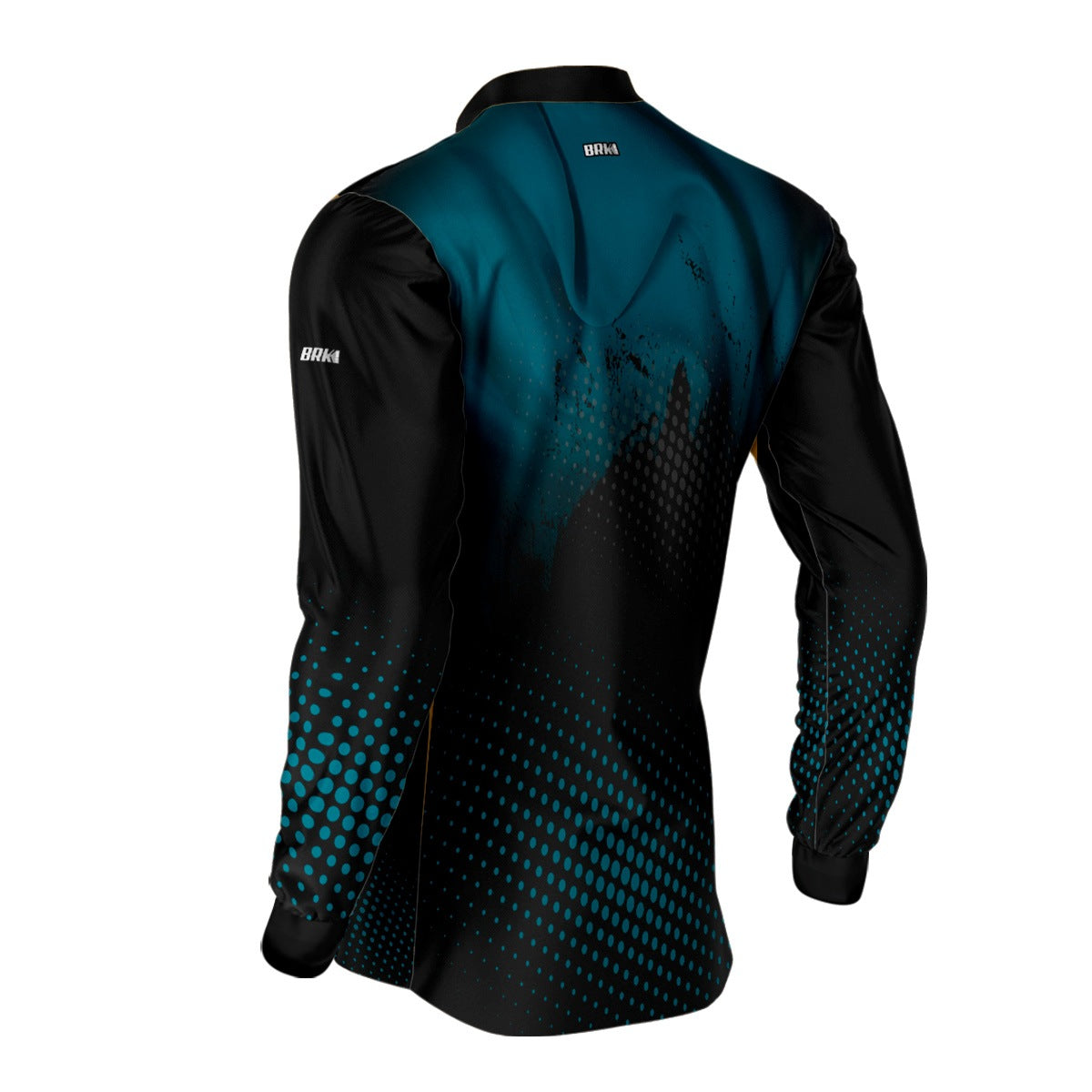 Camisa de Pesca Brk Azul e Preta com Proteção Solar UV50+