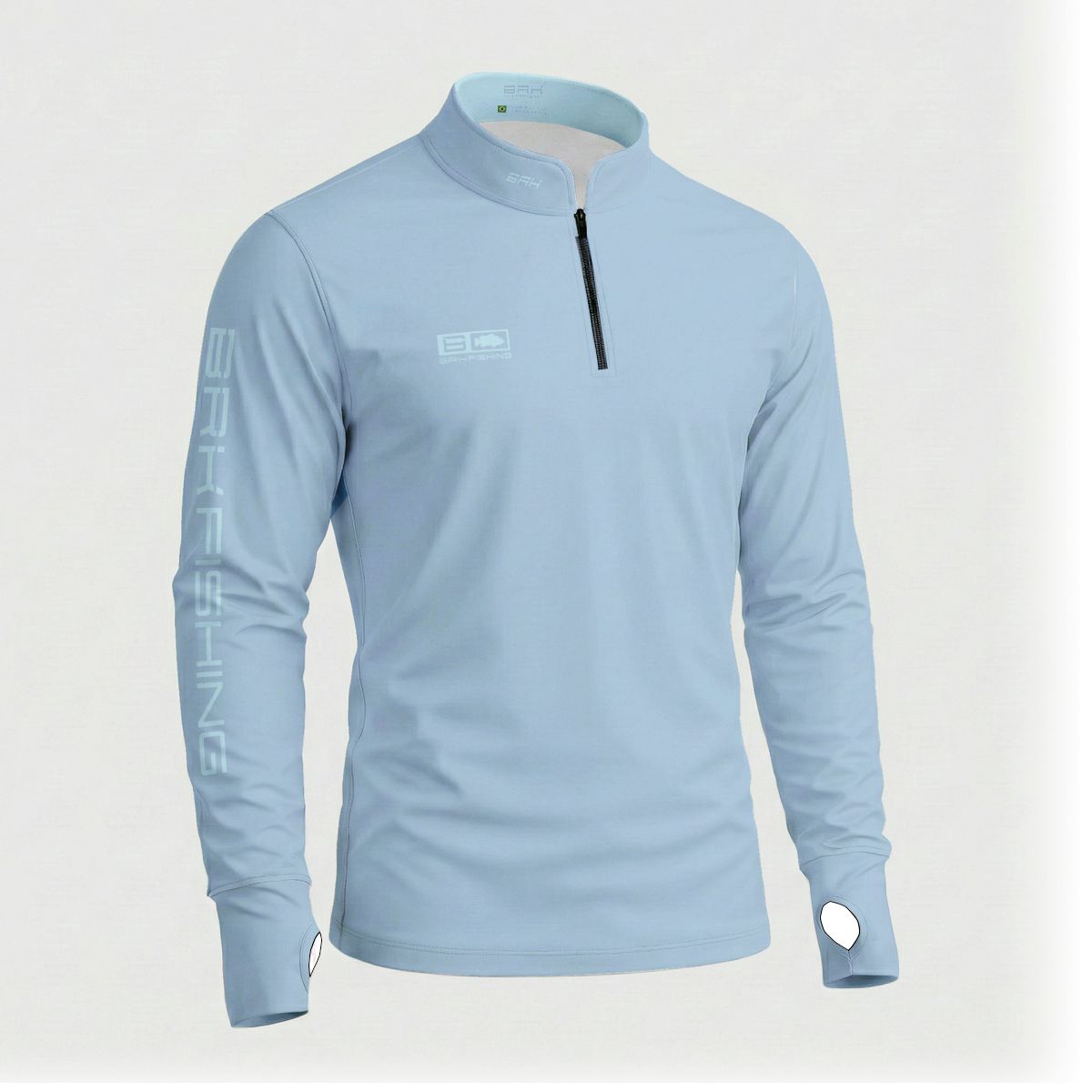 Camisa ArmorX Brk Fishing Azul Claro Lisa com Proteção Solar UV50+