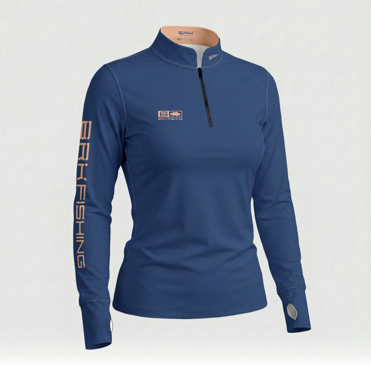 Camisa ArmorX Feminina Brk Fishing Azul Marinho com Proteção Solar UV50+
