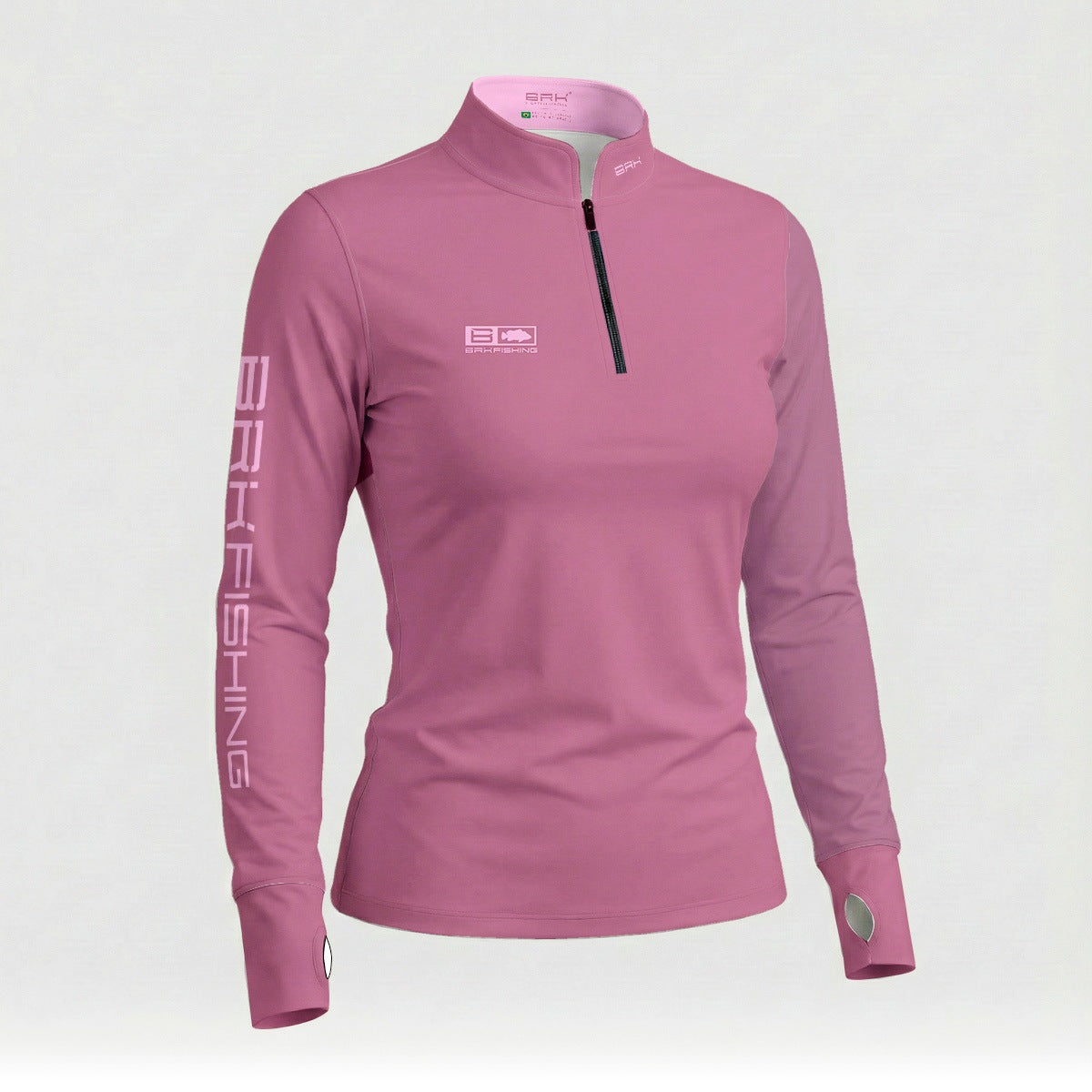 Camisa ArmorX Feminina Brk Fishing Rosa Lisa com Proteção Solar UV50+