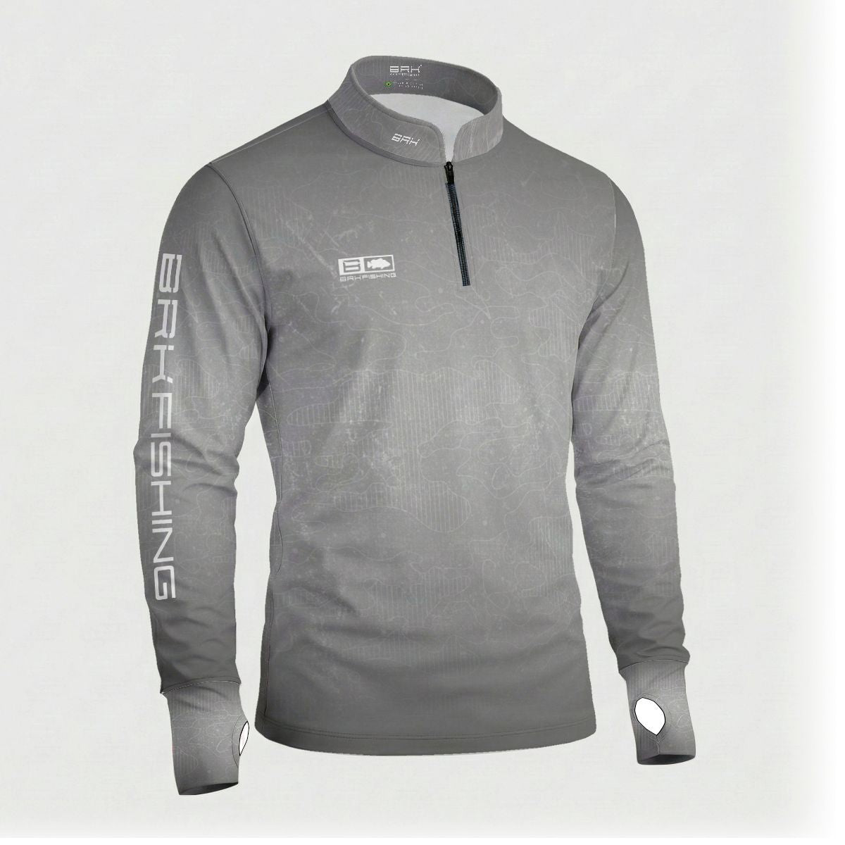 Camisa ArmorX Brk Fishing Cinza Camuflada com Proteção Solar UV50+
