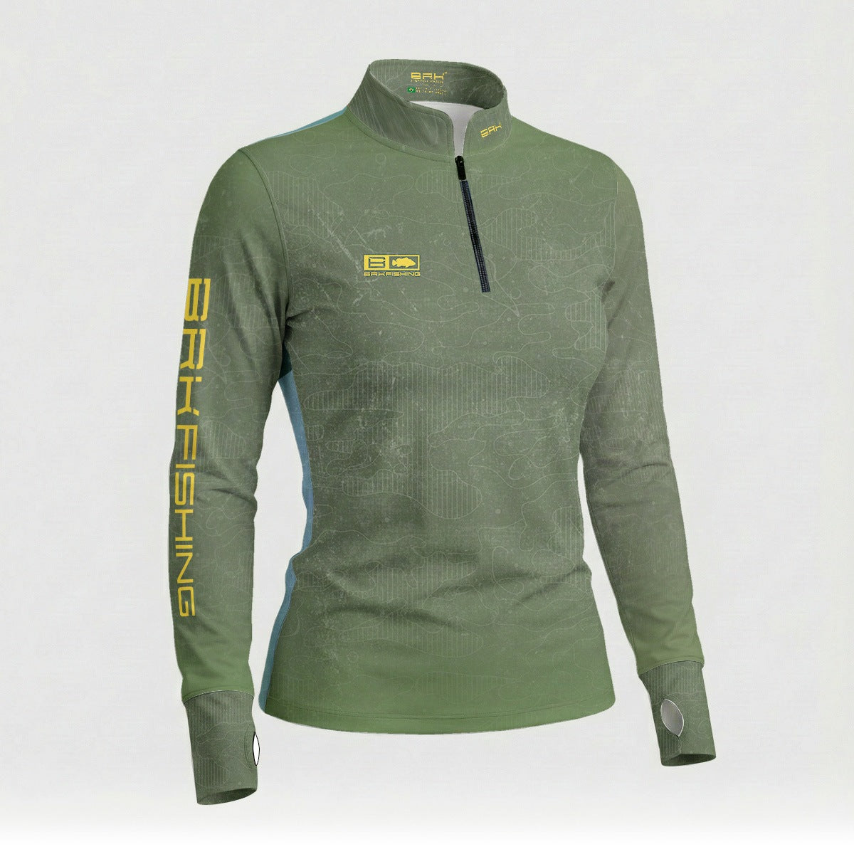 Camisa ArmorX Feminina Brk Fishing Verde Militar Camuflada com Proteção Solar UV50+