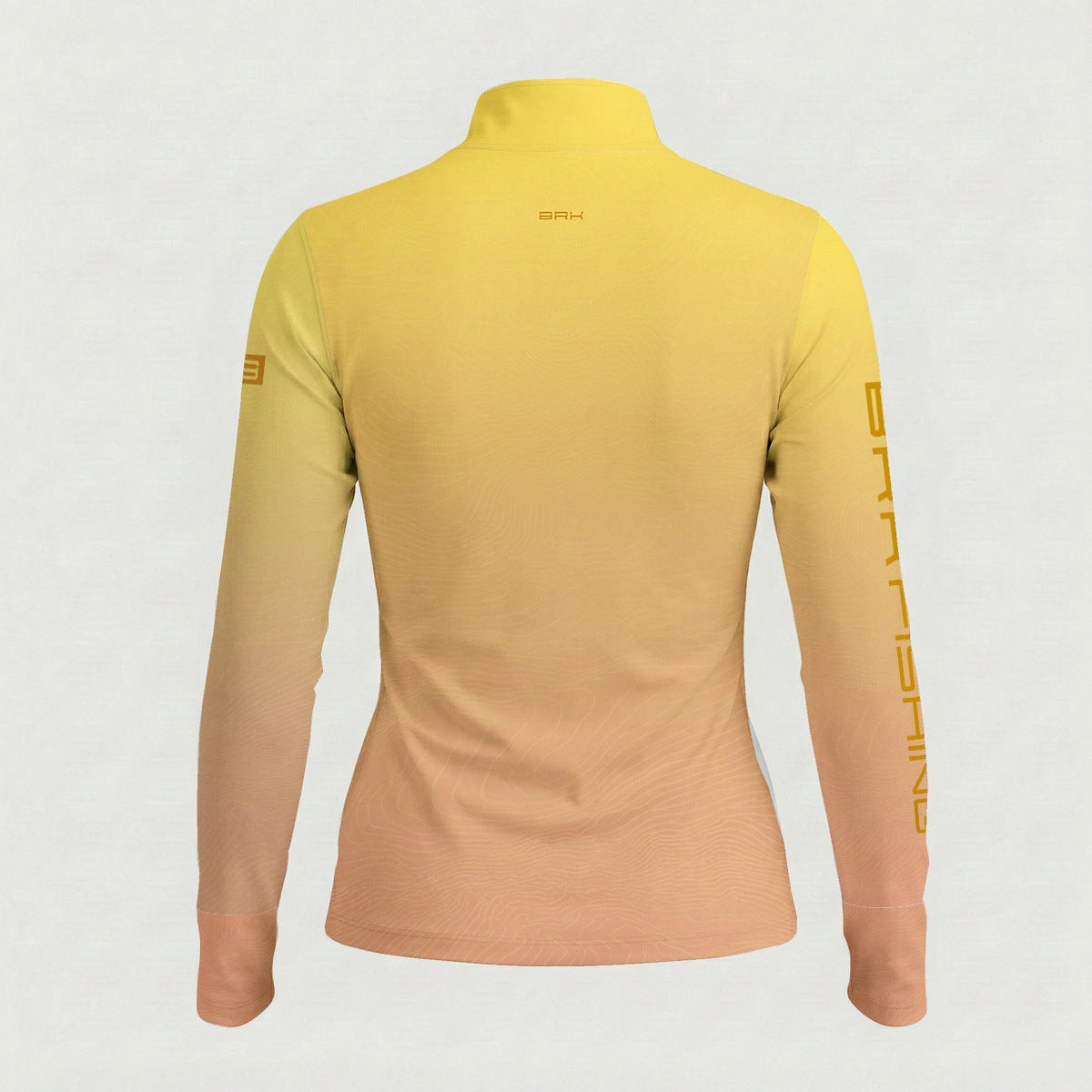 Camisa ArmorX Feminina Brk Fishing Degradê Amarelo e Laranja com Proteção UV50+