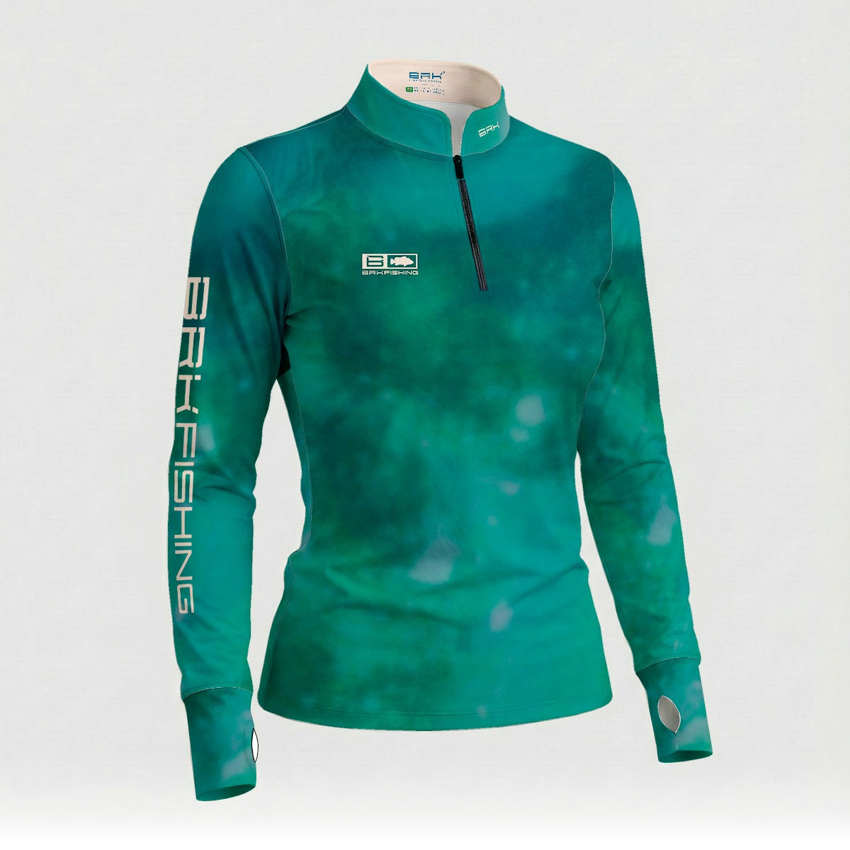 Camisa ArmorX Feminina Brk Fishing Degradê Verde Esmeralda com Proteção UV50+