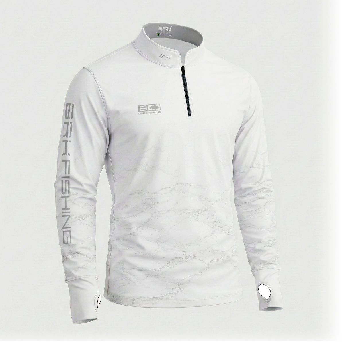 Camisa ArmorX Brk Fishing Branca Marmorizada com Proteção UV50+