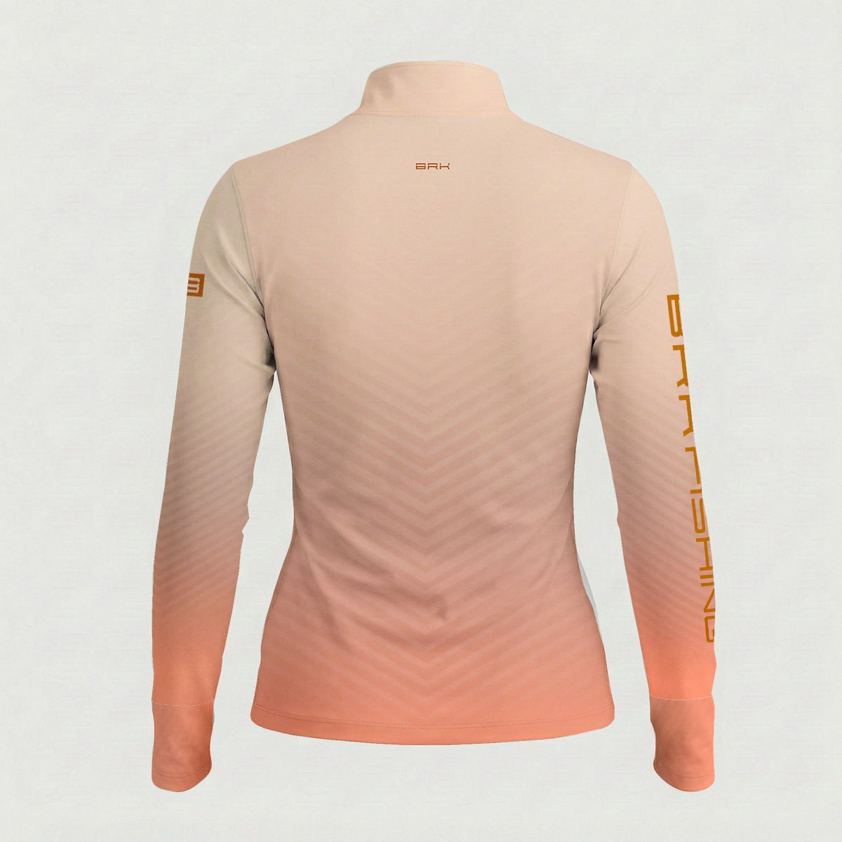 Camisa ArmorX Feminina Brk Fishing Degradê Bege e Laranja com Proteção UV50+
