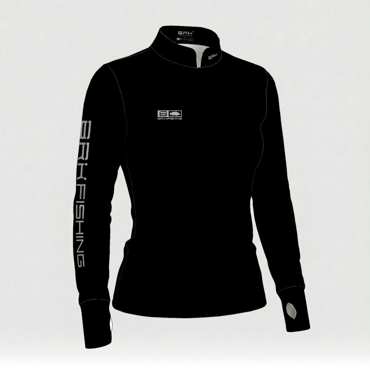 Camisa ArmorX Feminina Brk Fishing Preta com Proteção UV50+