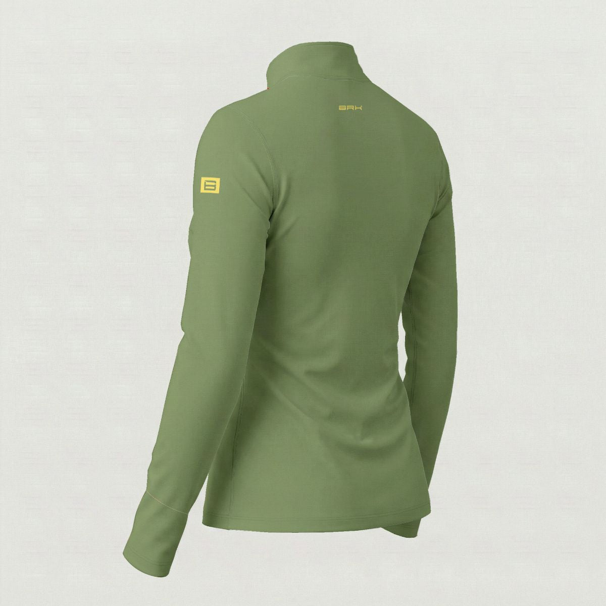 Camisa ArmorX Feminina Brk Fishing Verde Militar com Detalhes em Amarelo com Proteção UV50+