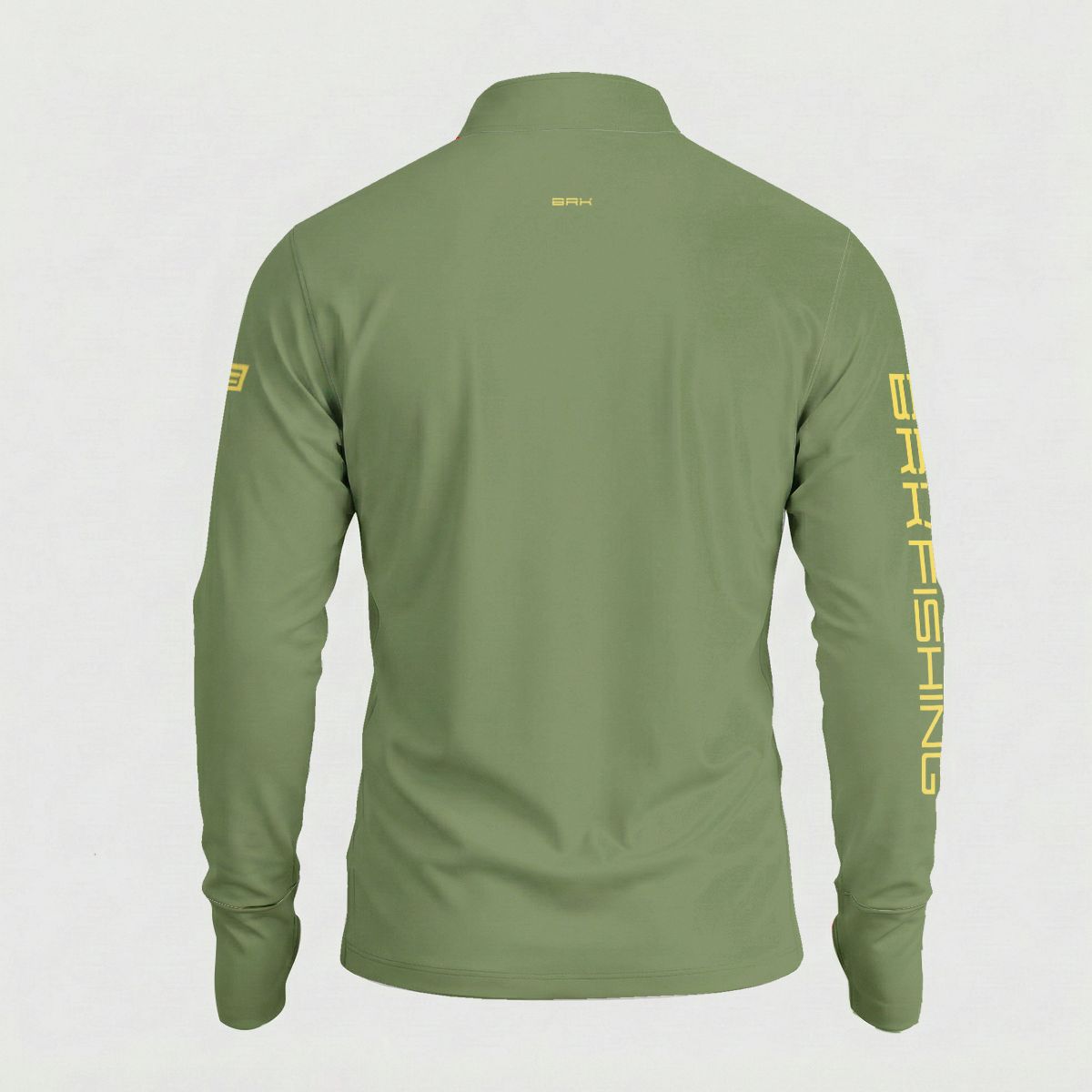 Camisa ArmorX Brk Fishing Verde Militar com Detalhes em Amarelo com Proteção UV50+