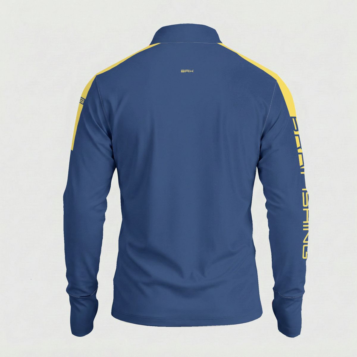 Camisa ArmorX Brk Fishing Azul com Detalhes em Amarelo com Proteção UV50+