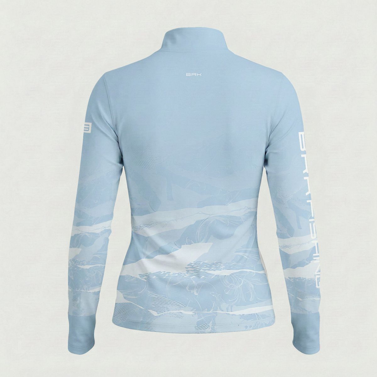 Camisa ArmorX Feminina BRK Fishing Ondas Azul Claro com Proteção UV50+