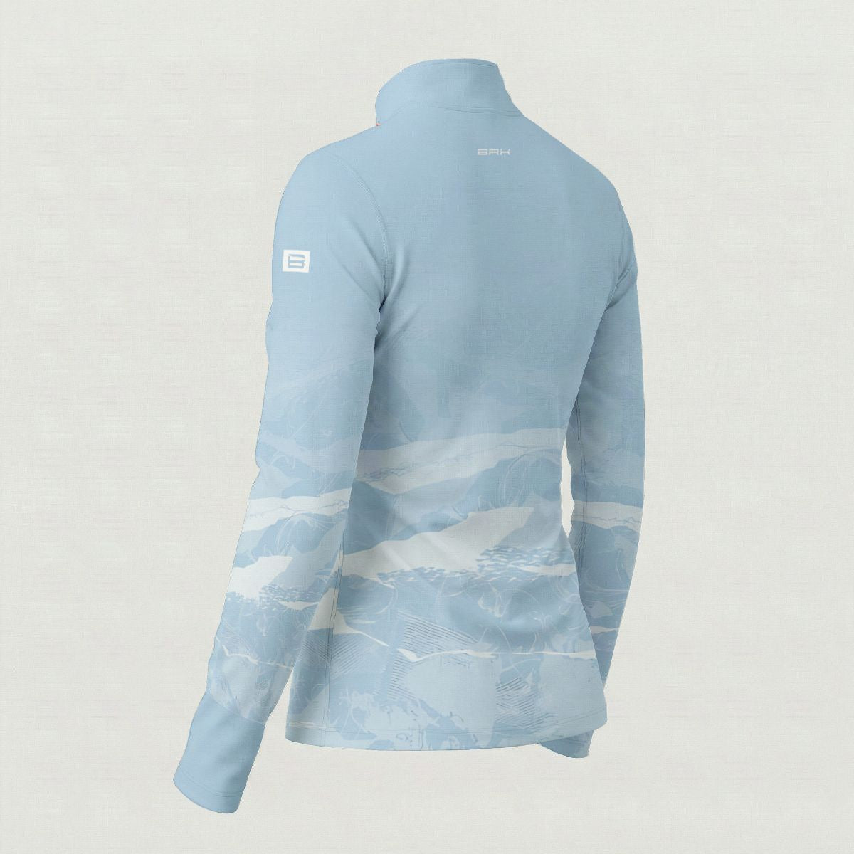 Camisa ArmorX Feminina BRK Fishing Ondas Azul Claro com Proteção UV50+