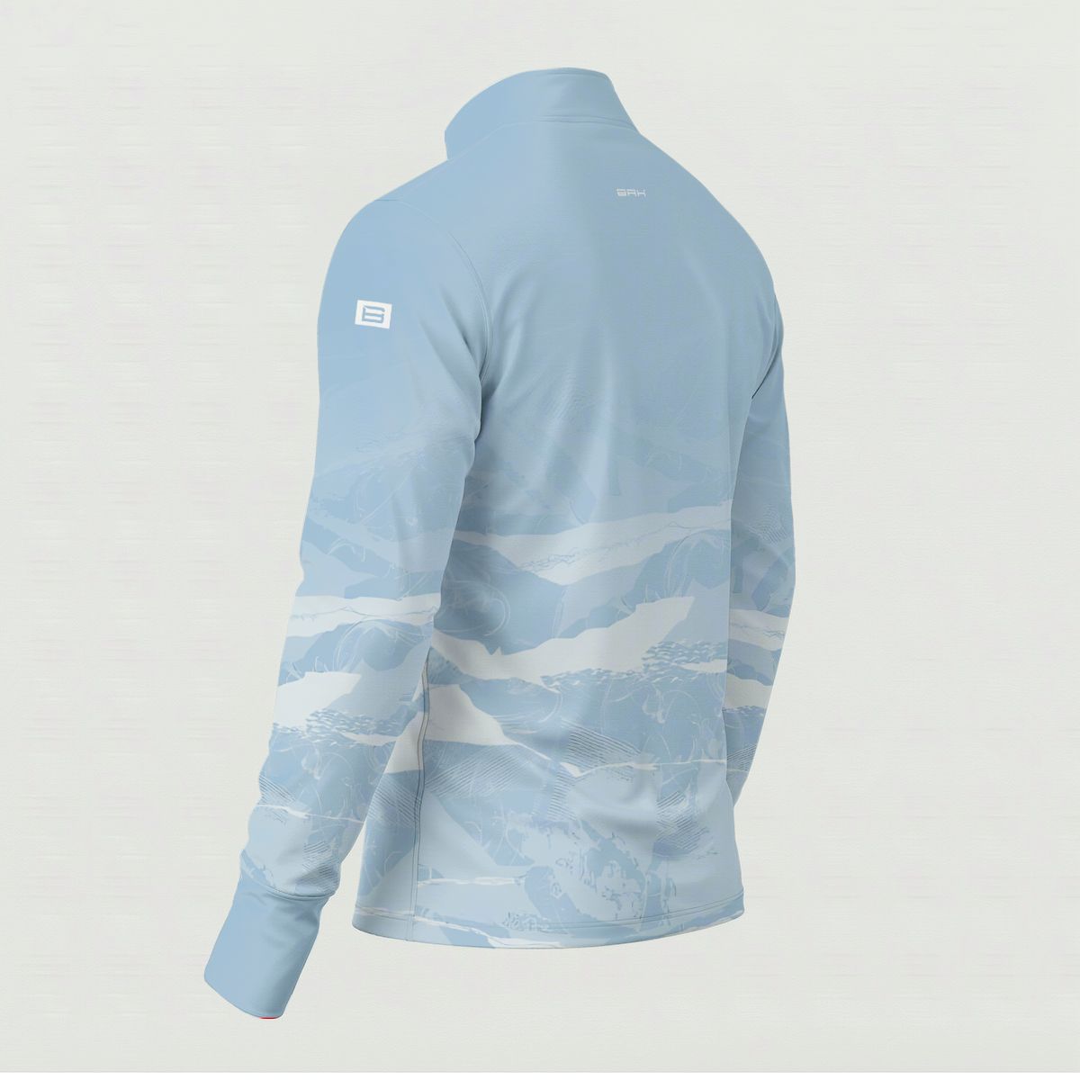 Camisa ArmorX BRK Fishing Ondas Azul Claro com Proteção UV50+