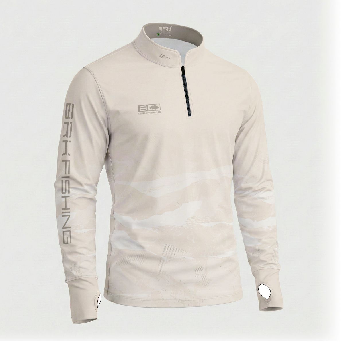 Camisa ArmorX BRK Fishing Ondas Areia com Proteção UV50+