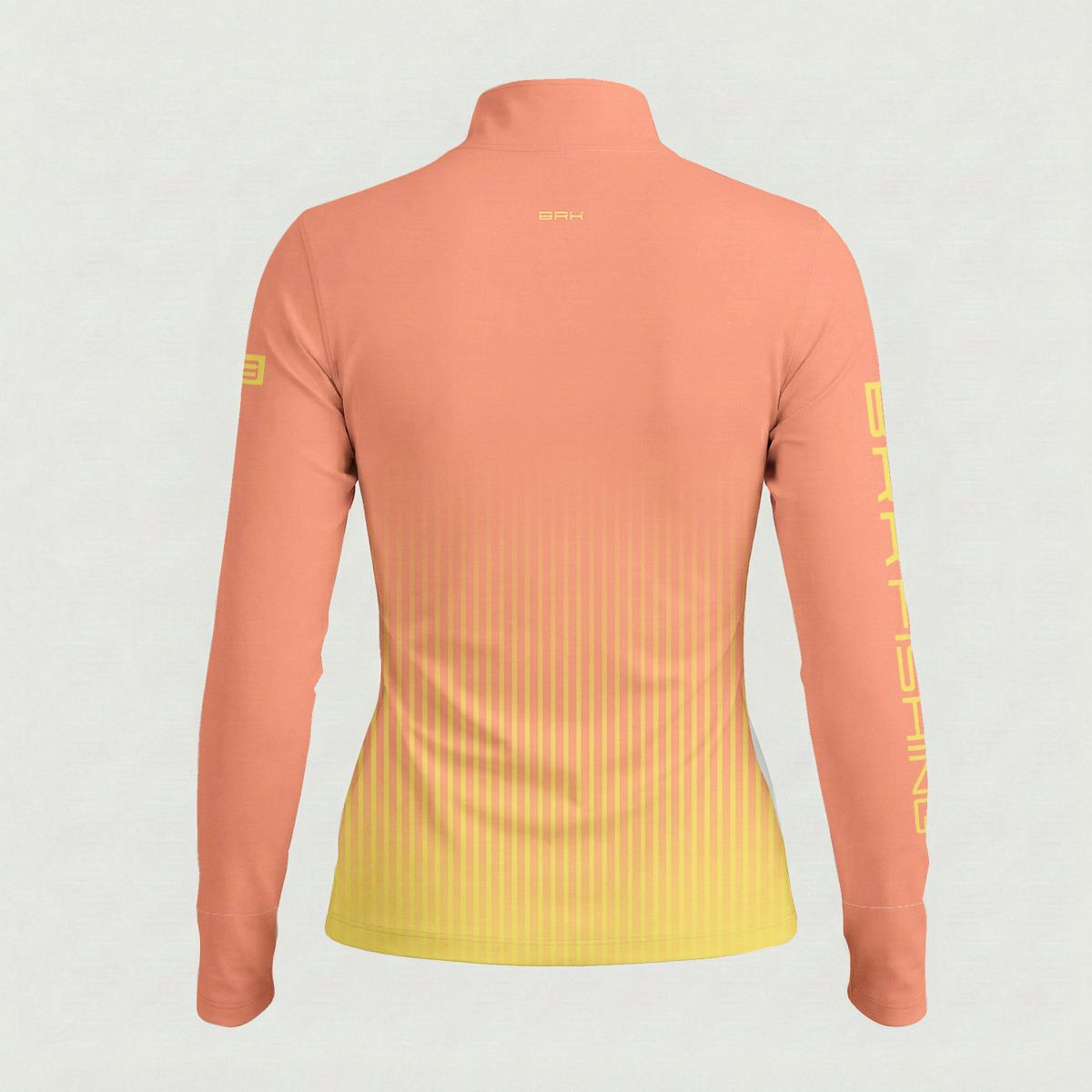 Camisa ArmorX Feminina BRK Fishing Sunset Coral Amarelo com Proteção UV50+