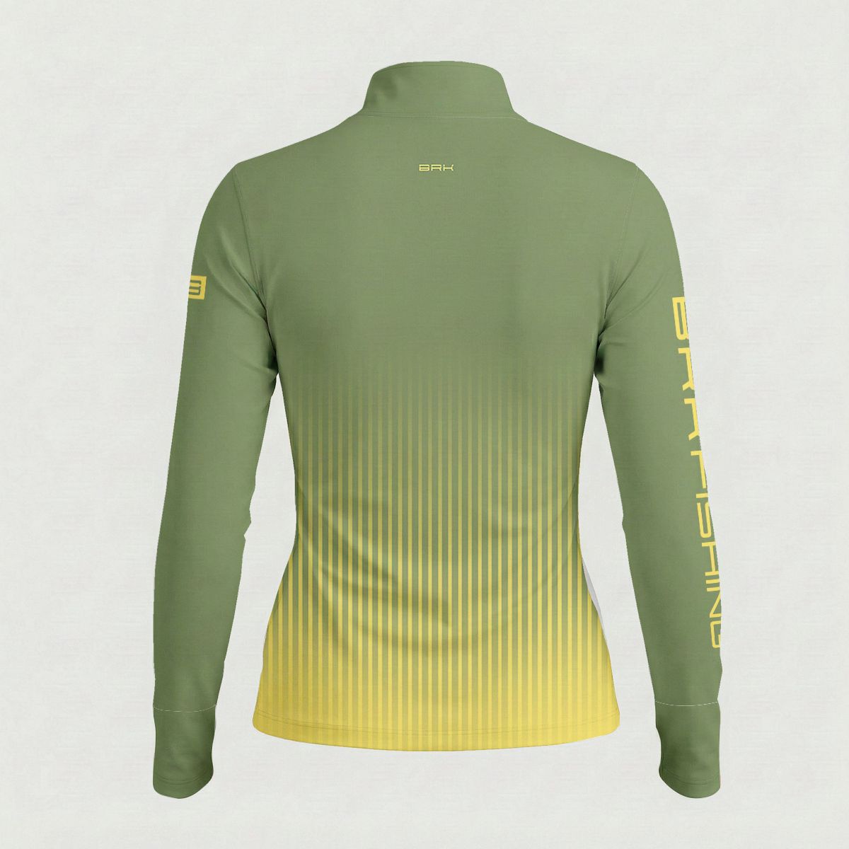 Camisa ArmorX Feminina BRK Fishing Degradê Verde e Amarelo com Proteção UV50+