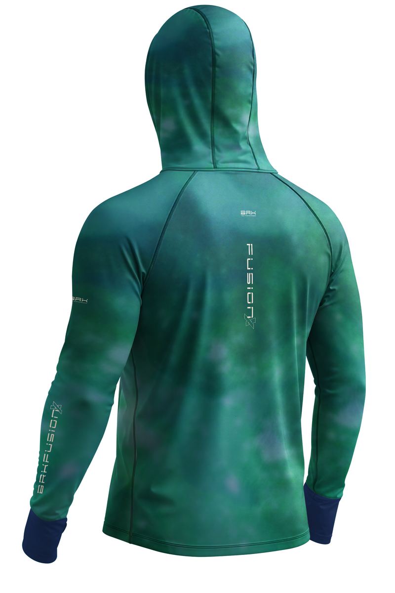 Camisa FusionX Brk Verde Esmeralda Mescla com Proteção UV50+