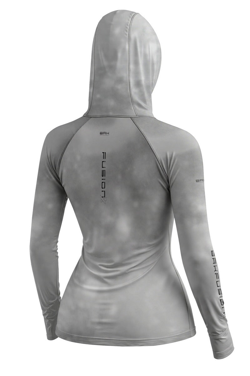Camisa FusionX Feminina Brk Cinza Mescla com Proteção UV50+