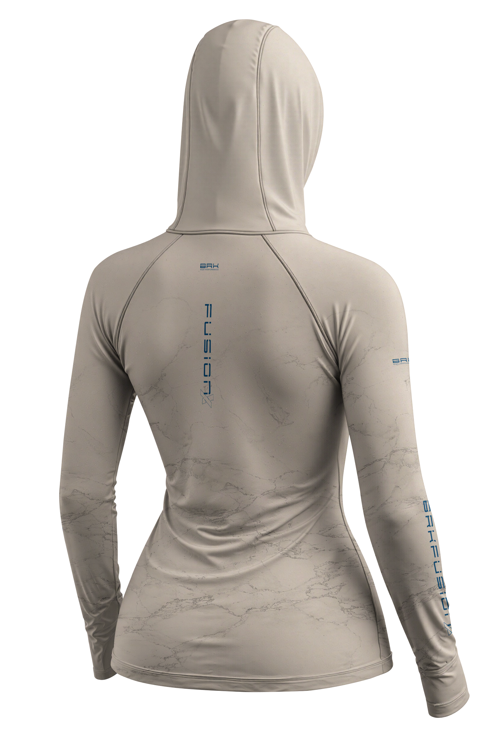 Camisa FusionX Feminina Brk Bege Marmorizada com Proteção UV50+