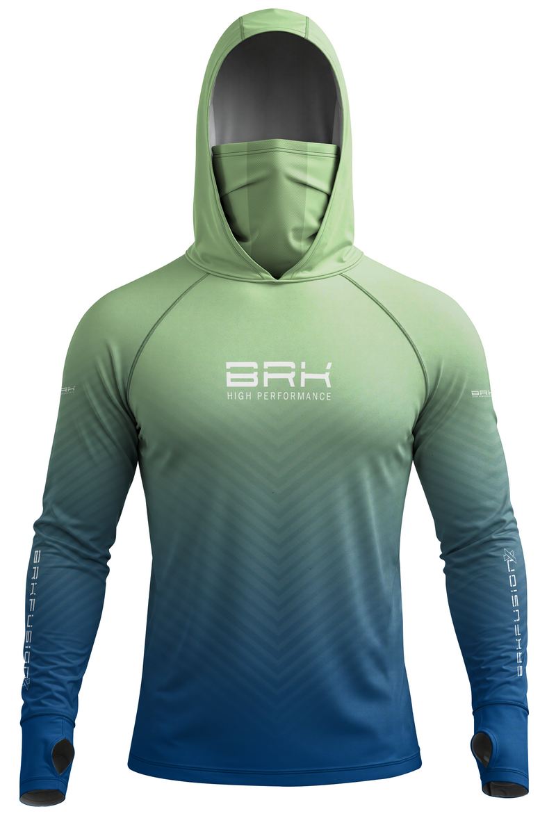 Camisa FusionX Brk Verde Degradê Chevron com Proteção UV50+