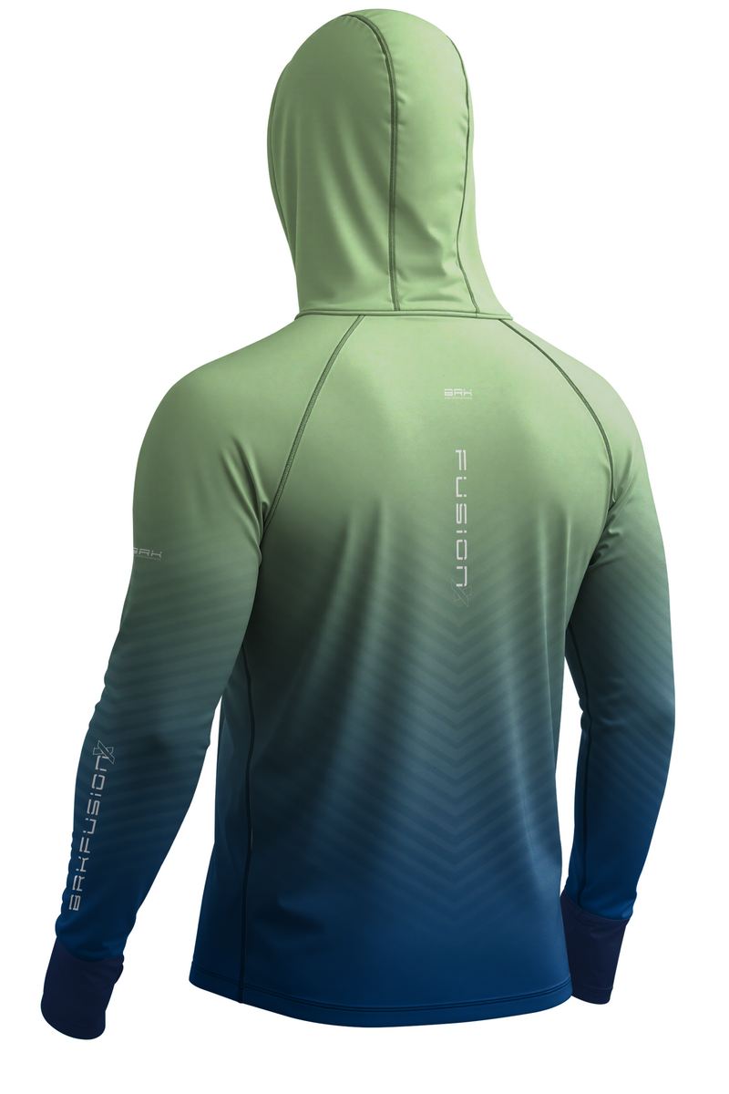 Camisa FusionX Brk Verde Degradê Chevron com Proteção UV50+