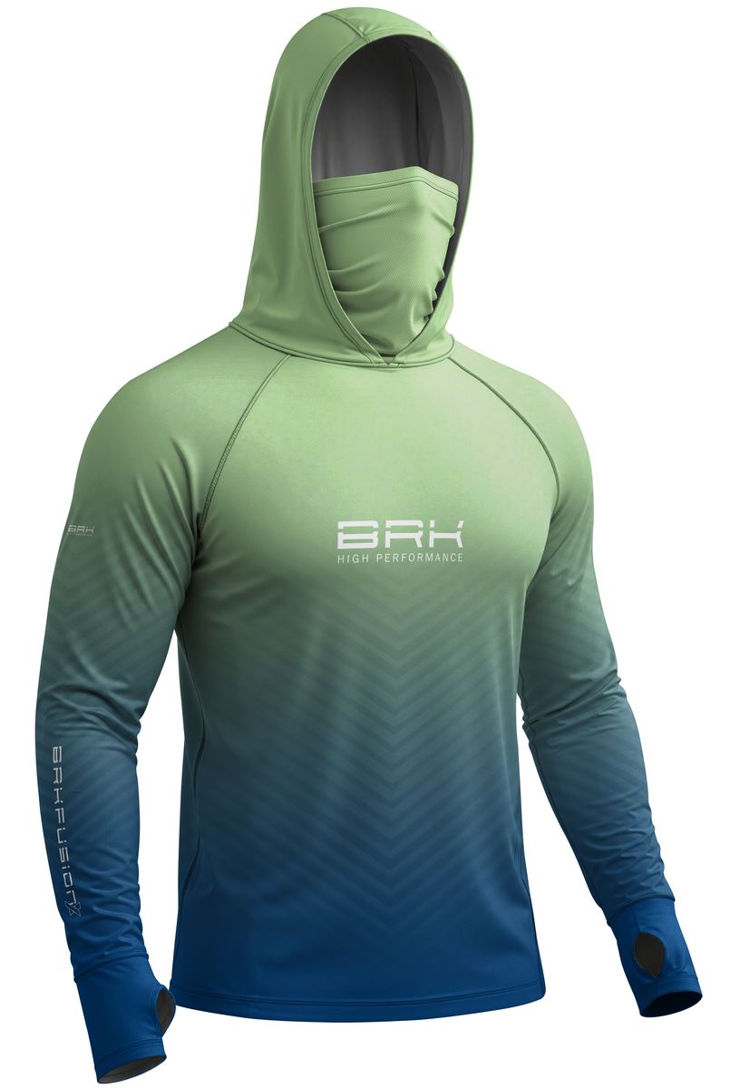 Camisa FusionX Brk Verde Degradê Chevron com Proteção UV50+