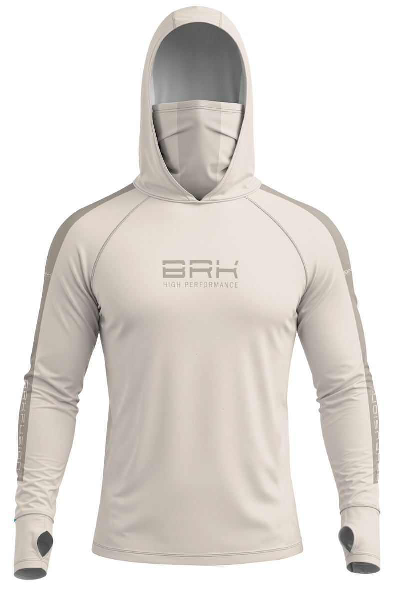 Camisa FusionX Brk Off White com Detalhes Cinza e Proteção UV50+