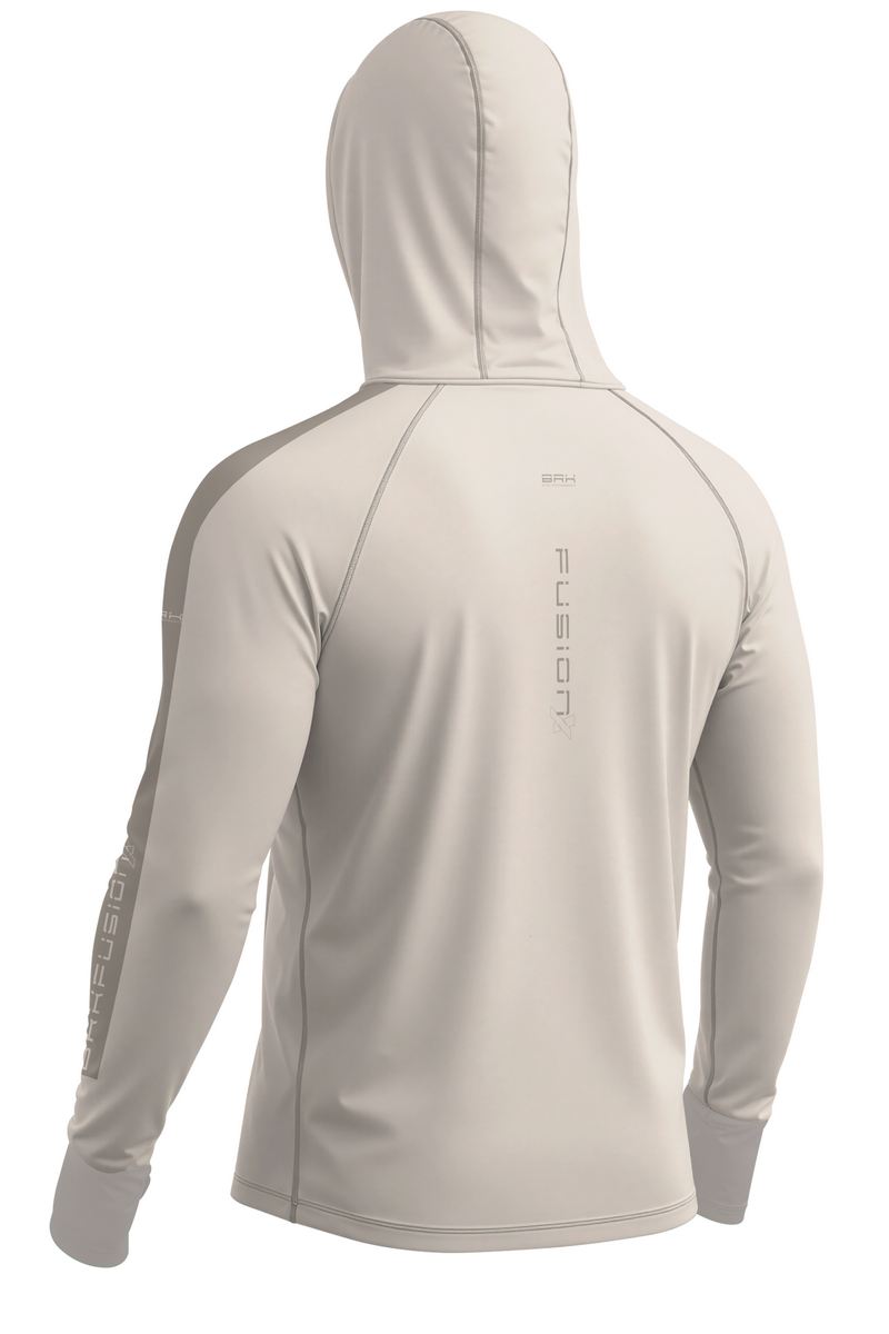 Camisa FusionX Brk Off White com Detalhes Cinza e Proteção UV50+