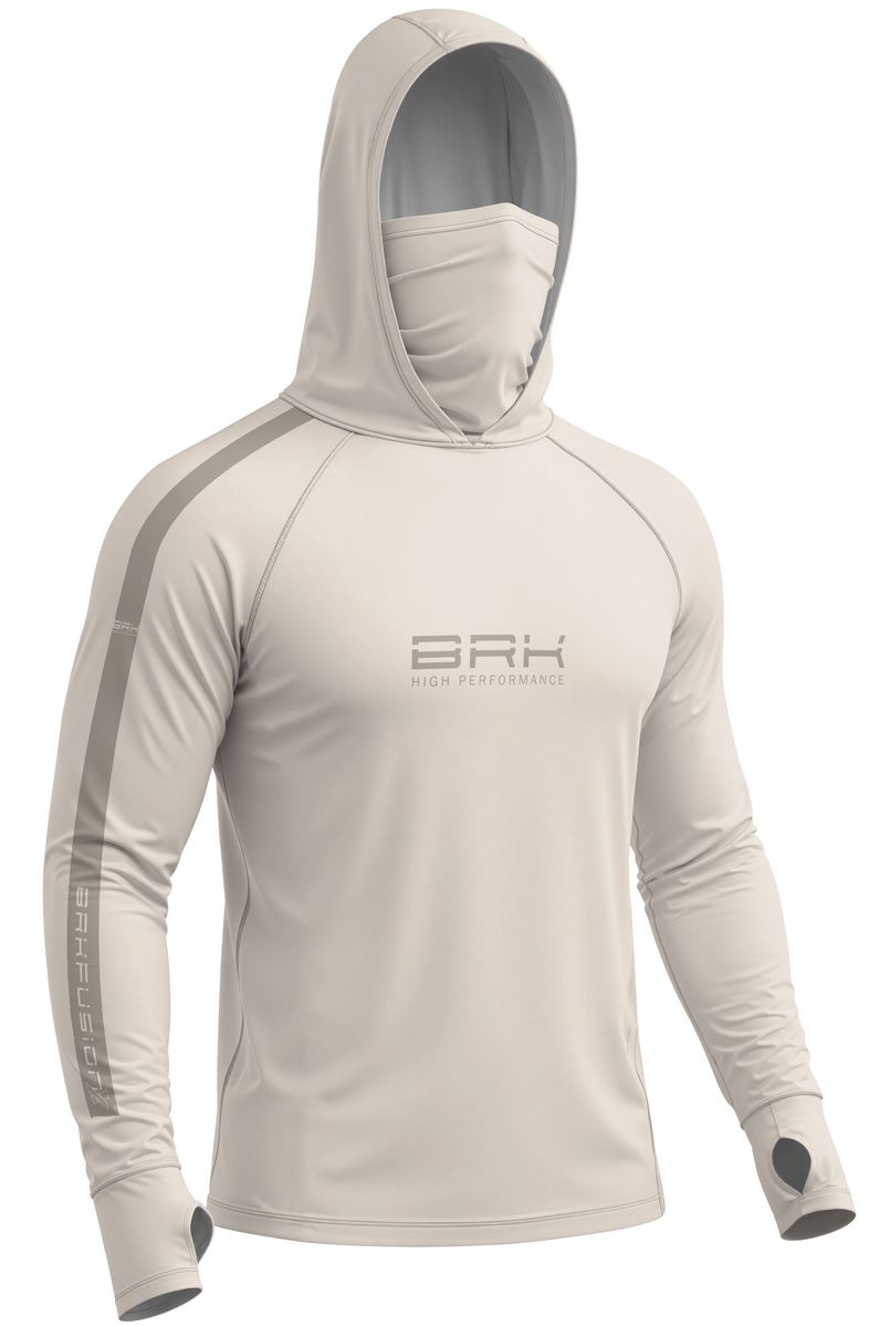 Camisa FusionX Brk Off White com Detalhes Cinza e Proteção UV50+