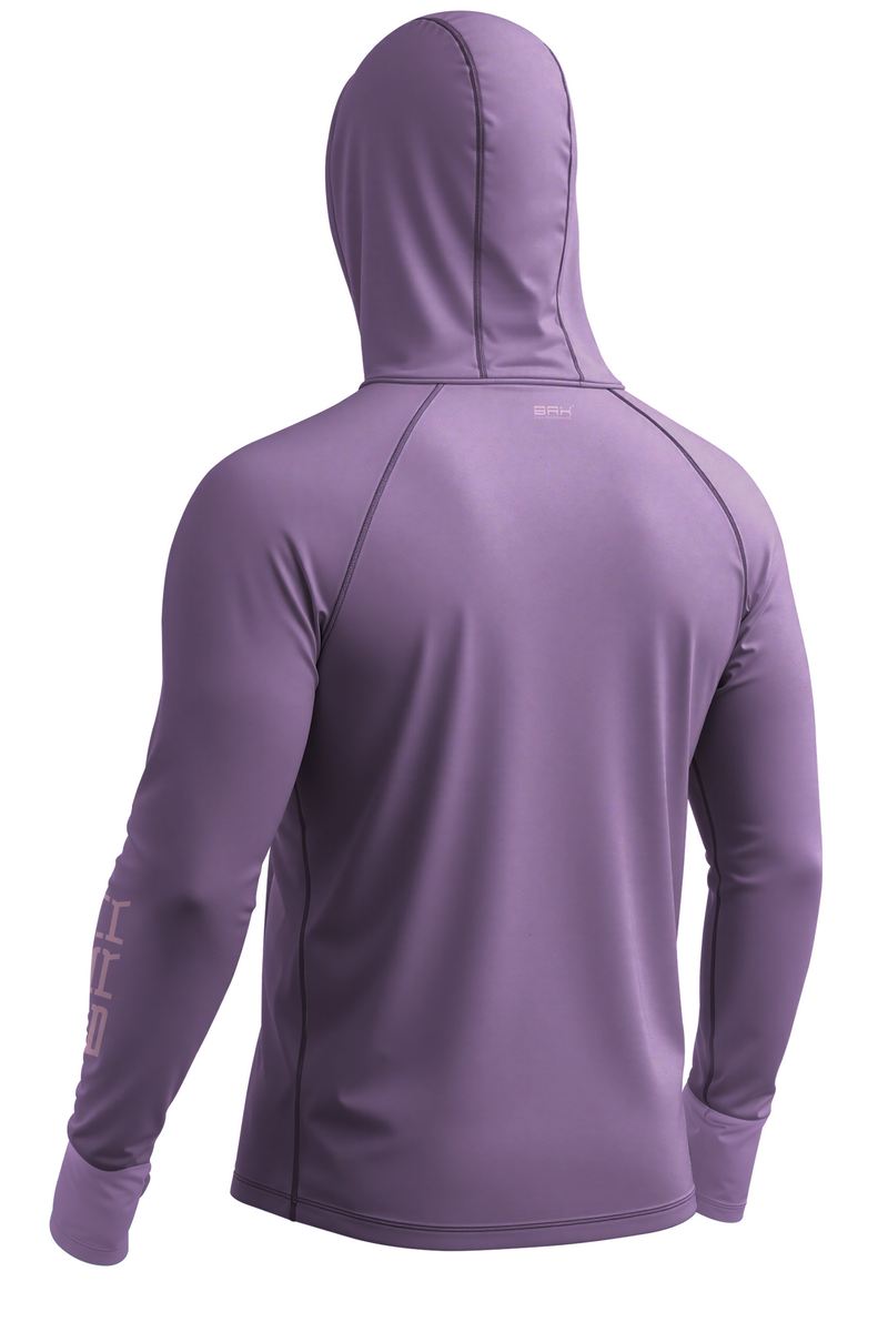 Camisa de Pesca Brk com Capuz Hybrid Roxo Liso com Proteção Solar UV50+