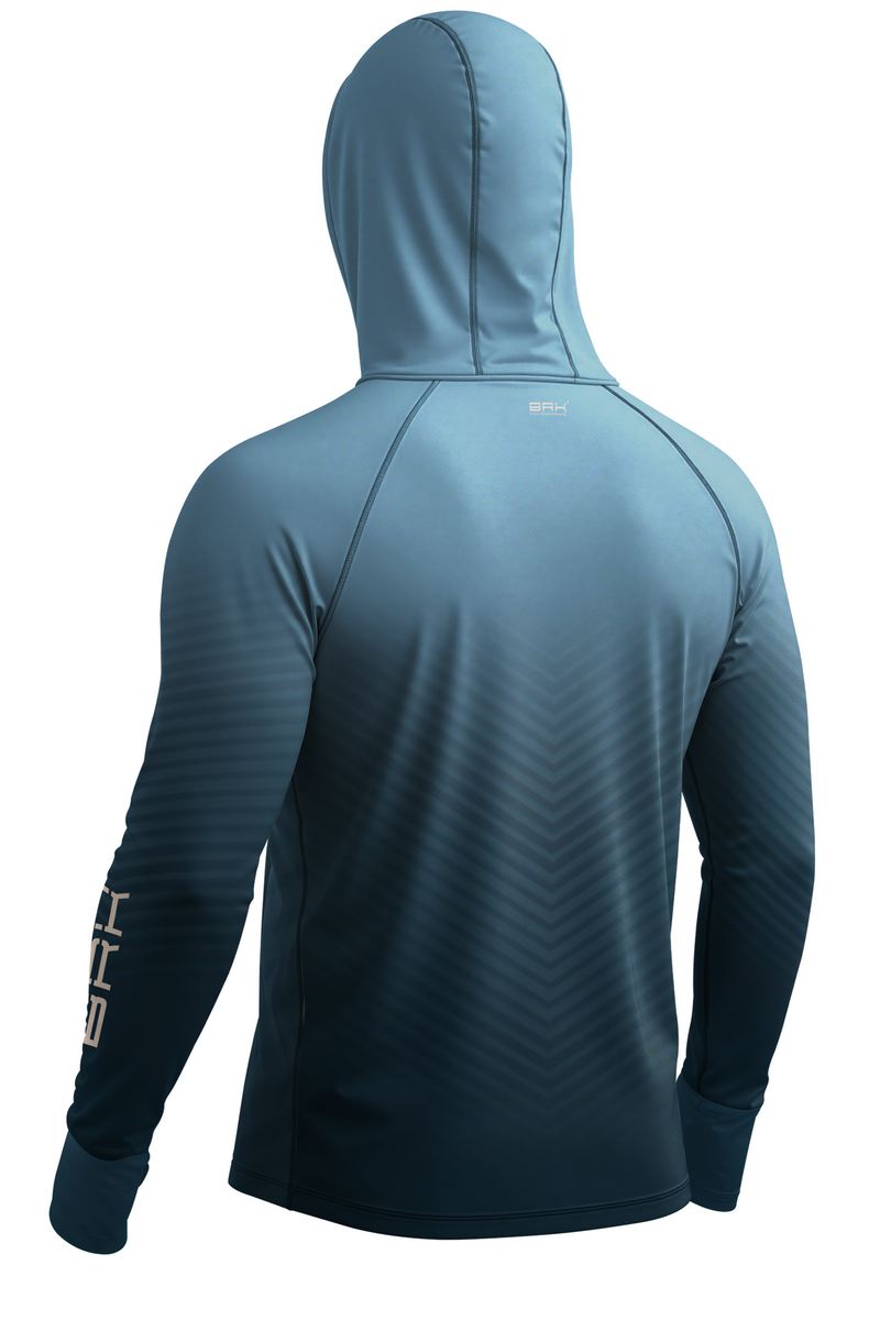 Camisa de Pesca Brk com Capuz Hybrid Azul Degradê com Proteção Solar UV50+