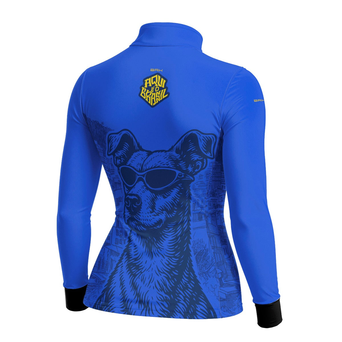 Camisa Brk Feminina Aqui é o Brasil Caramelo de Óculos Azul com Proteção Solar UV50+