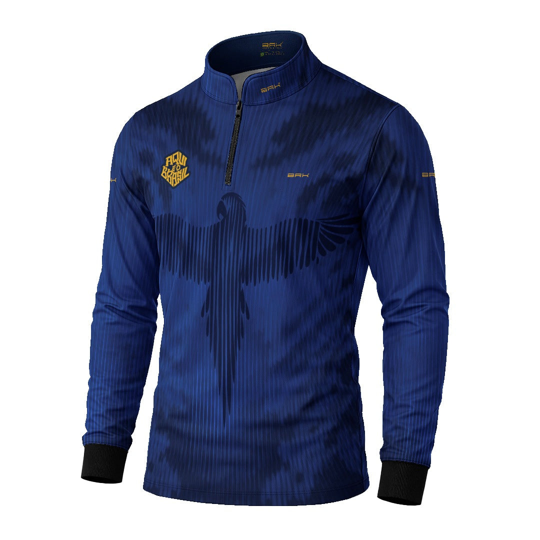 Camisa Brk Aqui é o Brasil Arara Azul com Proteção UV50