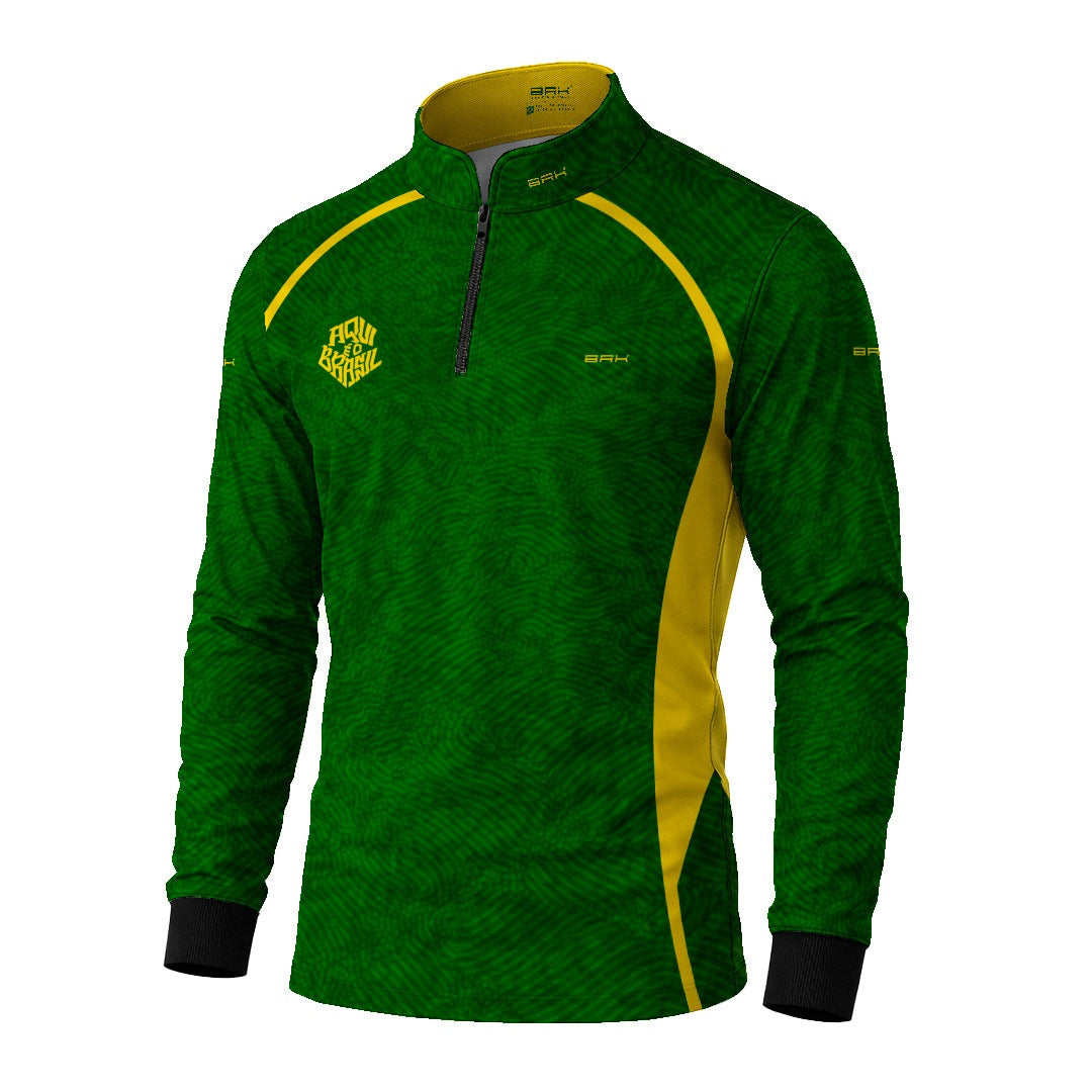 Camisa Brk Aqui é o Brasil Digital Verde com Proteção UV50