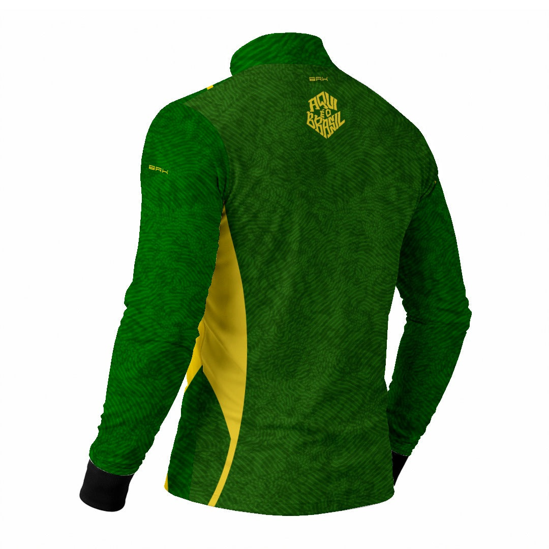 Camisa Brk Aqui é o Brasil Digital Verde com Proteção UV50
