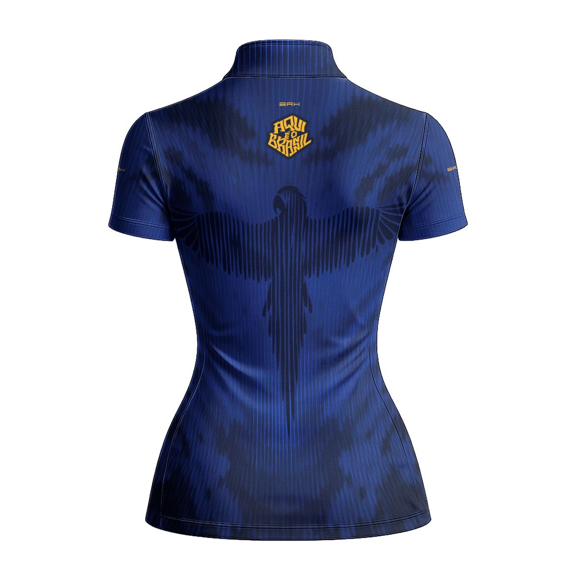 Camiseta Brk Feminina Aqui é o Brasil Arara Azul com Proteção UV50