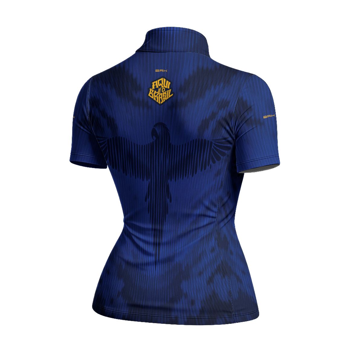 Camiseta Brk Feminina Aqui é o Brasil Arara Azul com Proteção UV50