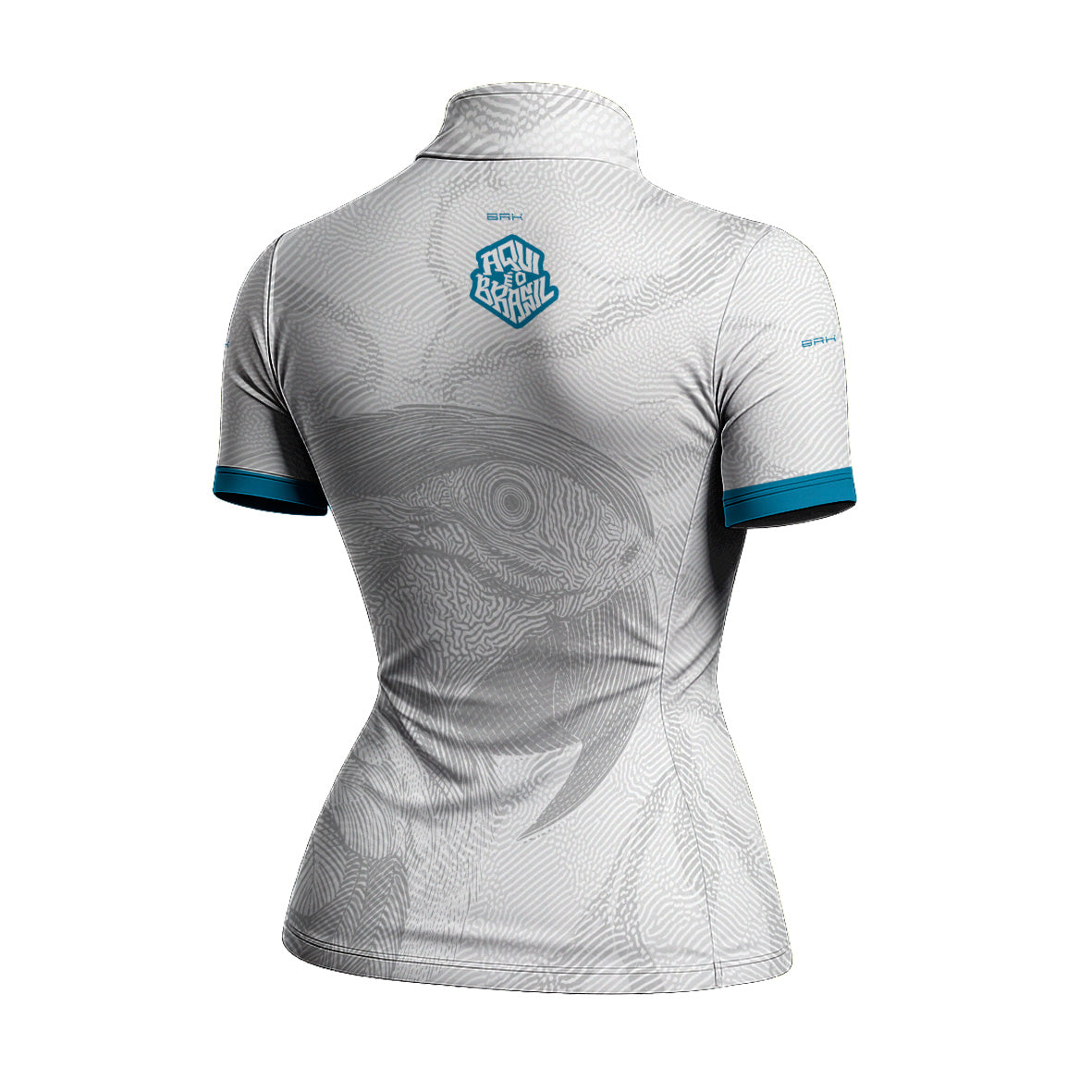Camiseta Brk Feminina Aqui é o Brasil Arara Sombreada Branca com Proteção UV50