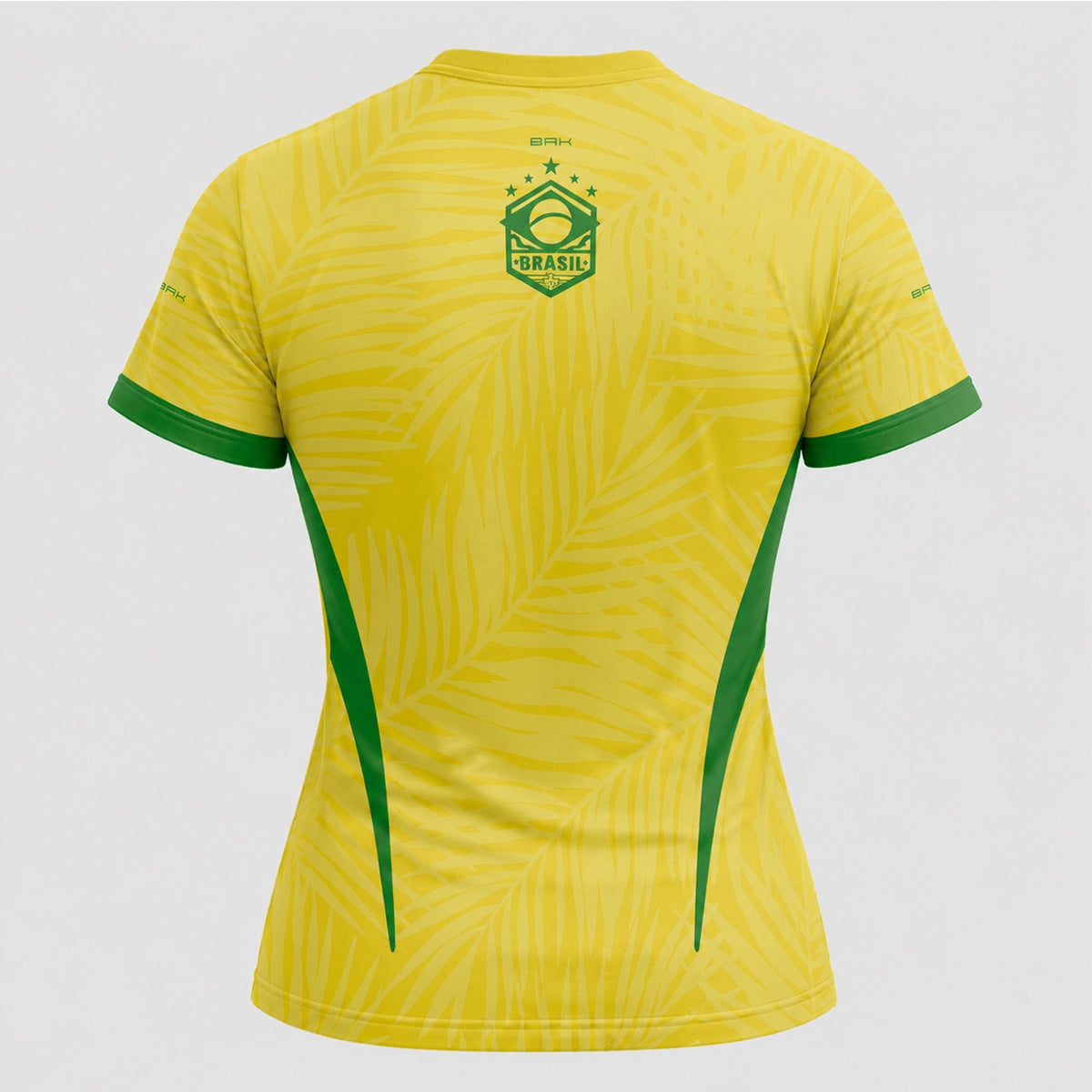 Camisa Brk Aqui é o Brasil Tropical Amarela com Proteção Solar UV50+