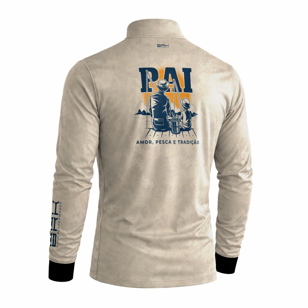 Camisa Brk Dia dos Pais Amor, Pesca e Tradição com Proteção Solar UV50+