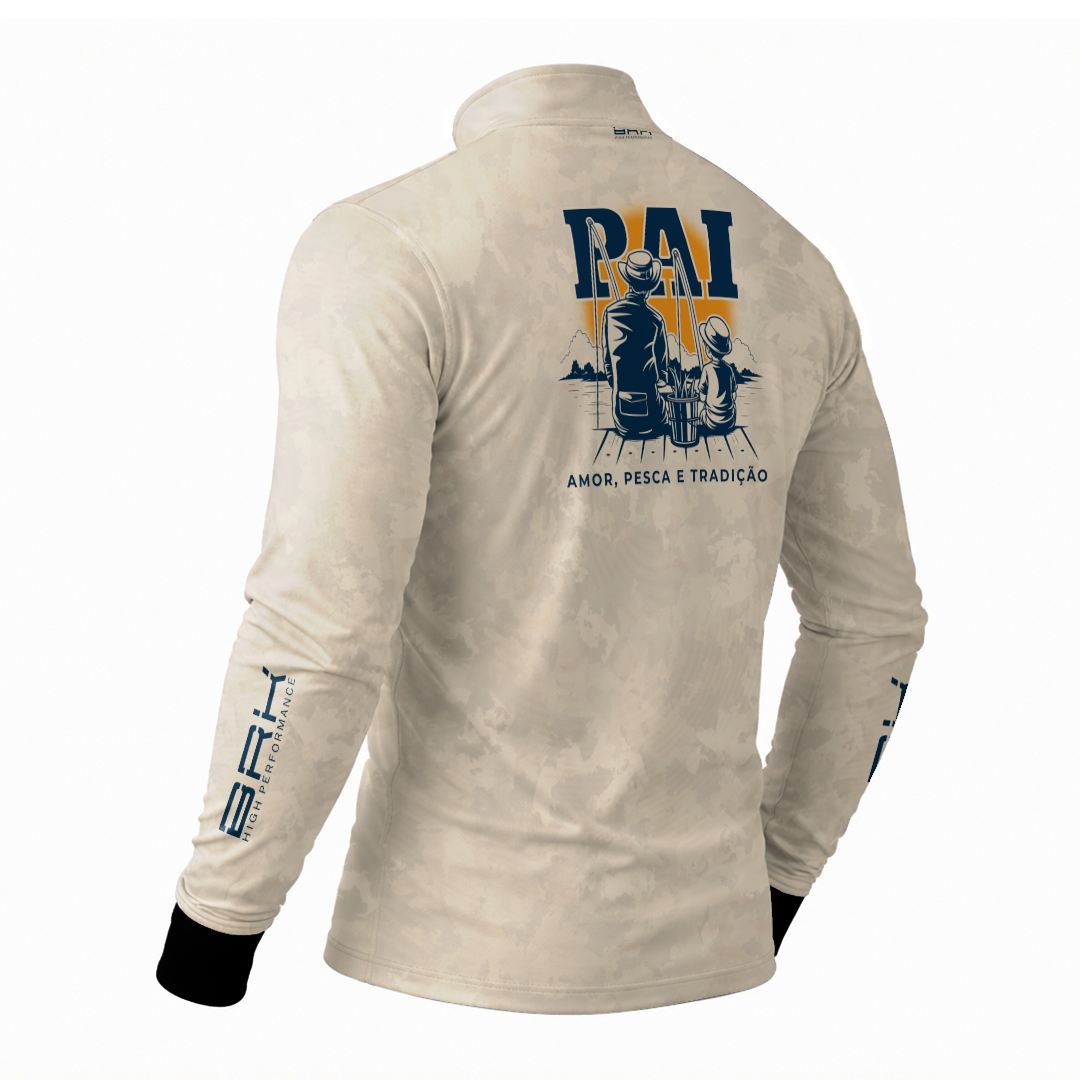 Camisa Brk Dia dos Pais Amor, Pesca e Tradição com Proteção Solar UV50+