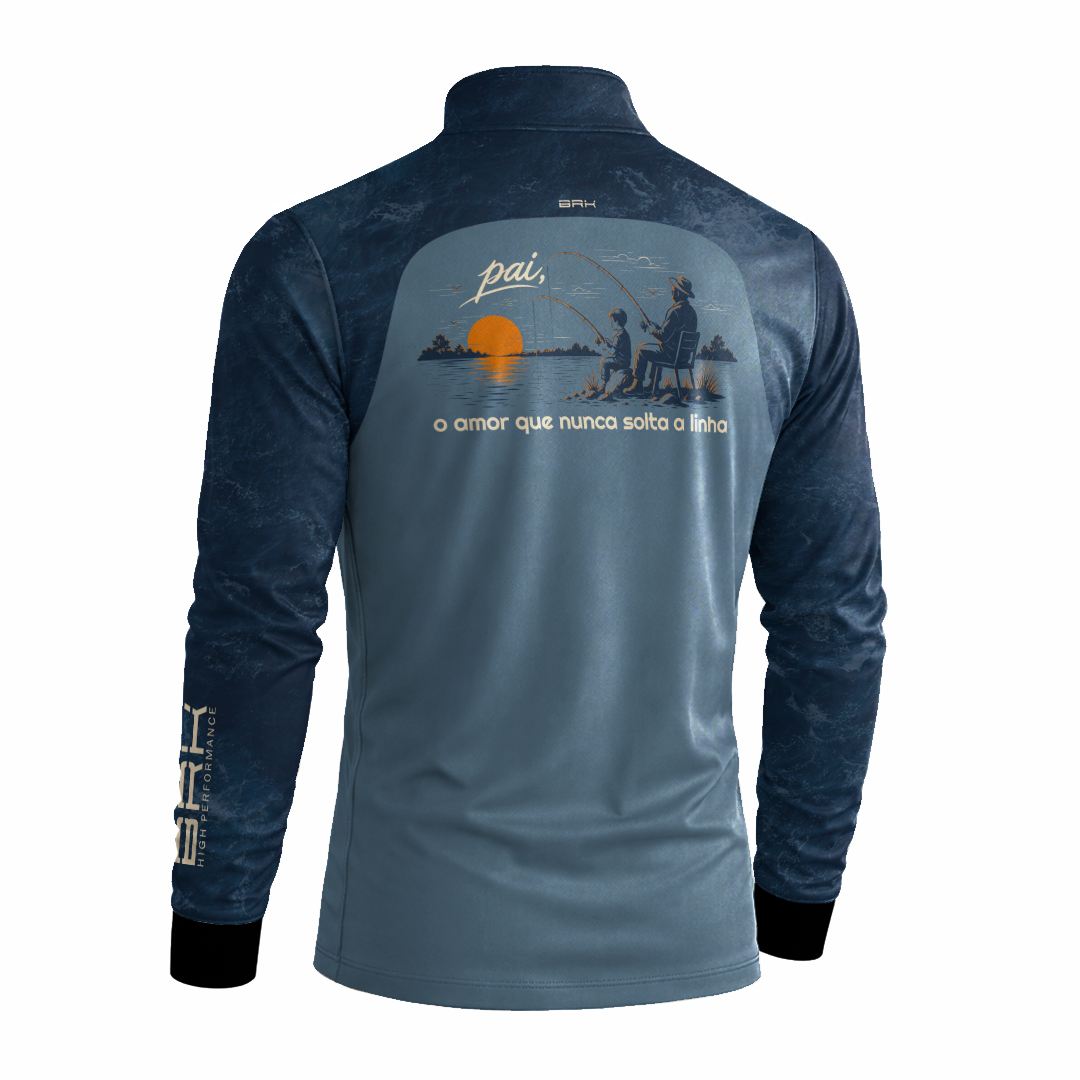 Camisa Brk Dia dos Pais O Amor Que Nunca Solta a Linha com Proteção Solar UV50+