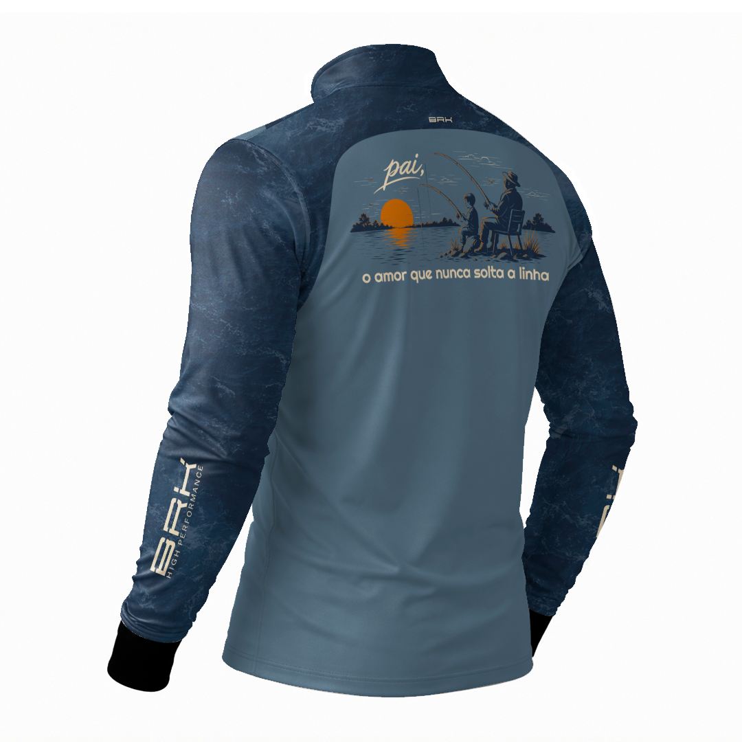 Camisa Brk Dia dos Pais O Amor Que Nunca Solta a Linha com Proteção Solar UV50+