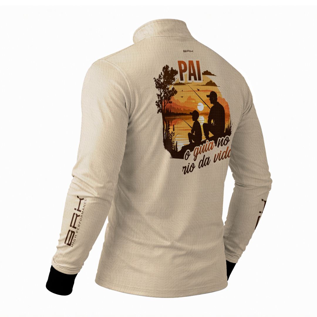 Camisa Brk Dia dos Pais O Guia no Rio da Vida com Proteção Solar UV50+