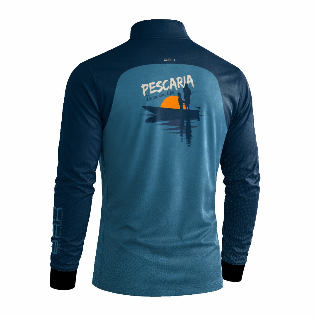 Camisa Brk Dia dos Pais Pescaria de Pai para Filho com Proteção Solar UV50+