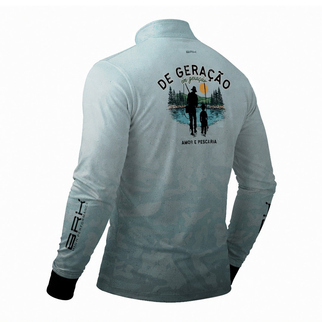 Camisa Brk Dia dos Pais De Geração em Geração com Proteção Solar UV50+