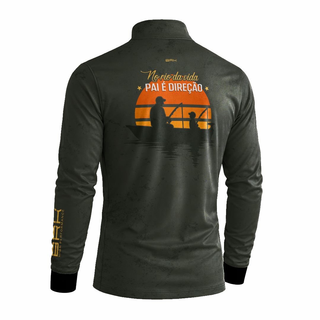 Camisa Brk Dia dos Pais Pai é Direção com Proteção Solar UV50+