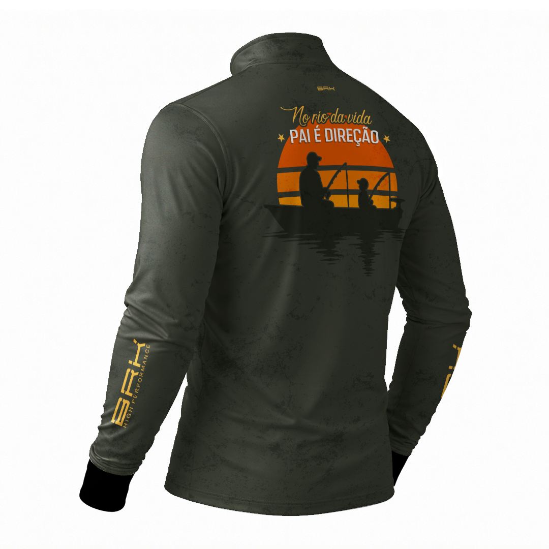 Camisa Brk Dia dos Pais Pai é Direção com Proteção Solar UV50+